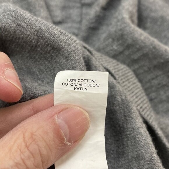 LUCKY BRAND Women Pullover Sweater Size L Gray V Neck Long Sleeve Casual 74-2 - Picture 11 of 12